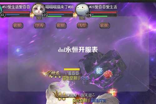 dnf永恒開服表
